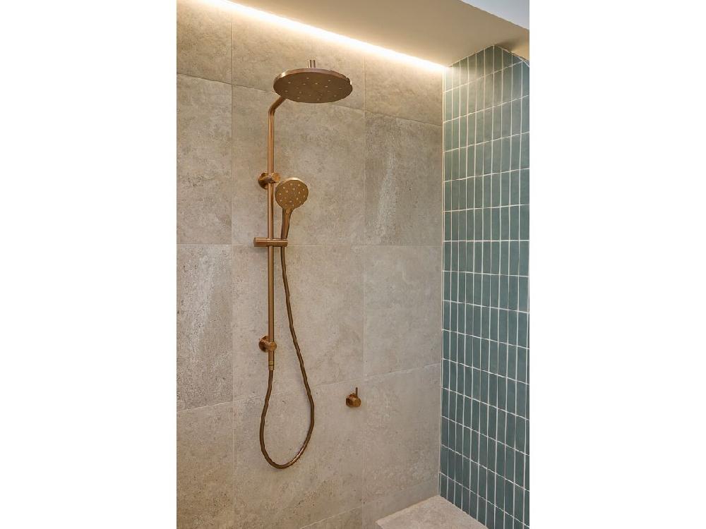 Reece Milli Marq Edit Twin Rail Shower Brushed Bronze (3 Star)