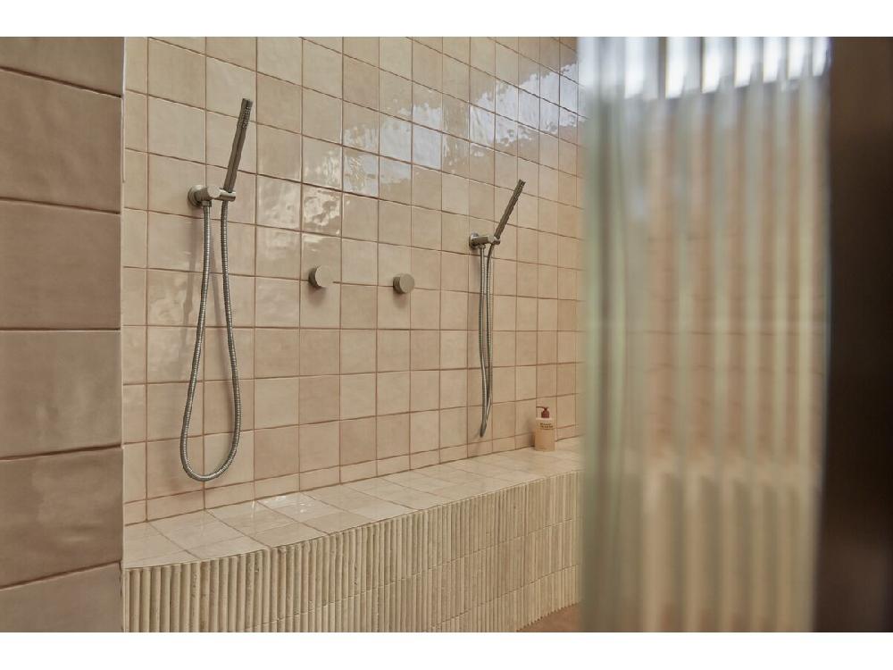 Reece Milli Meld Microphone Handshower With Water Inlet Swivel Wall Bracket Brushed Nickel (4 Star)