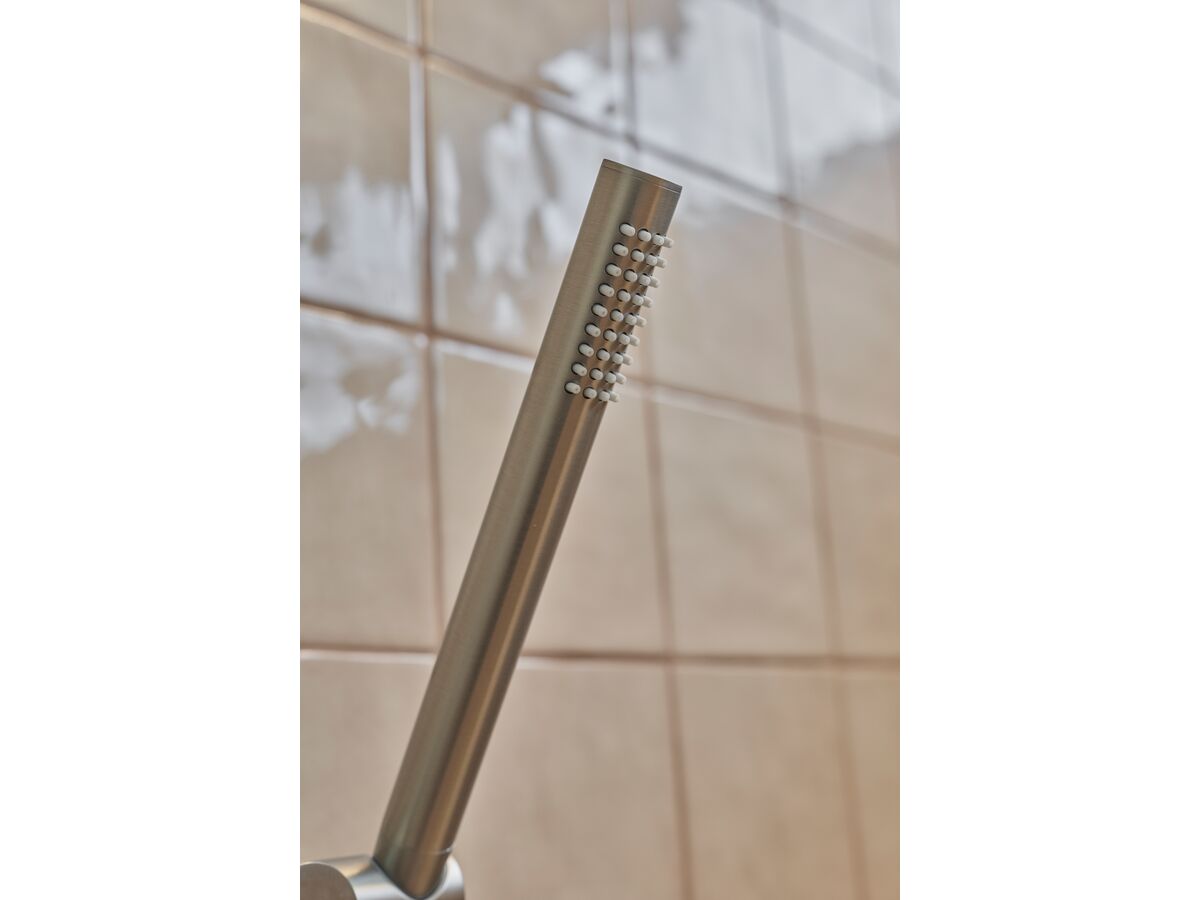 Reece Milli Meld Microphone Handshower With Water Inlet Swivel Wall Bracket Brushed Nickel (4 Star)