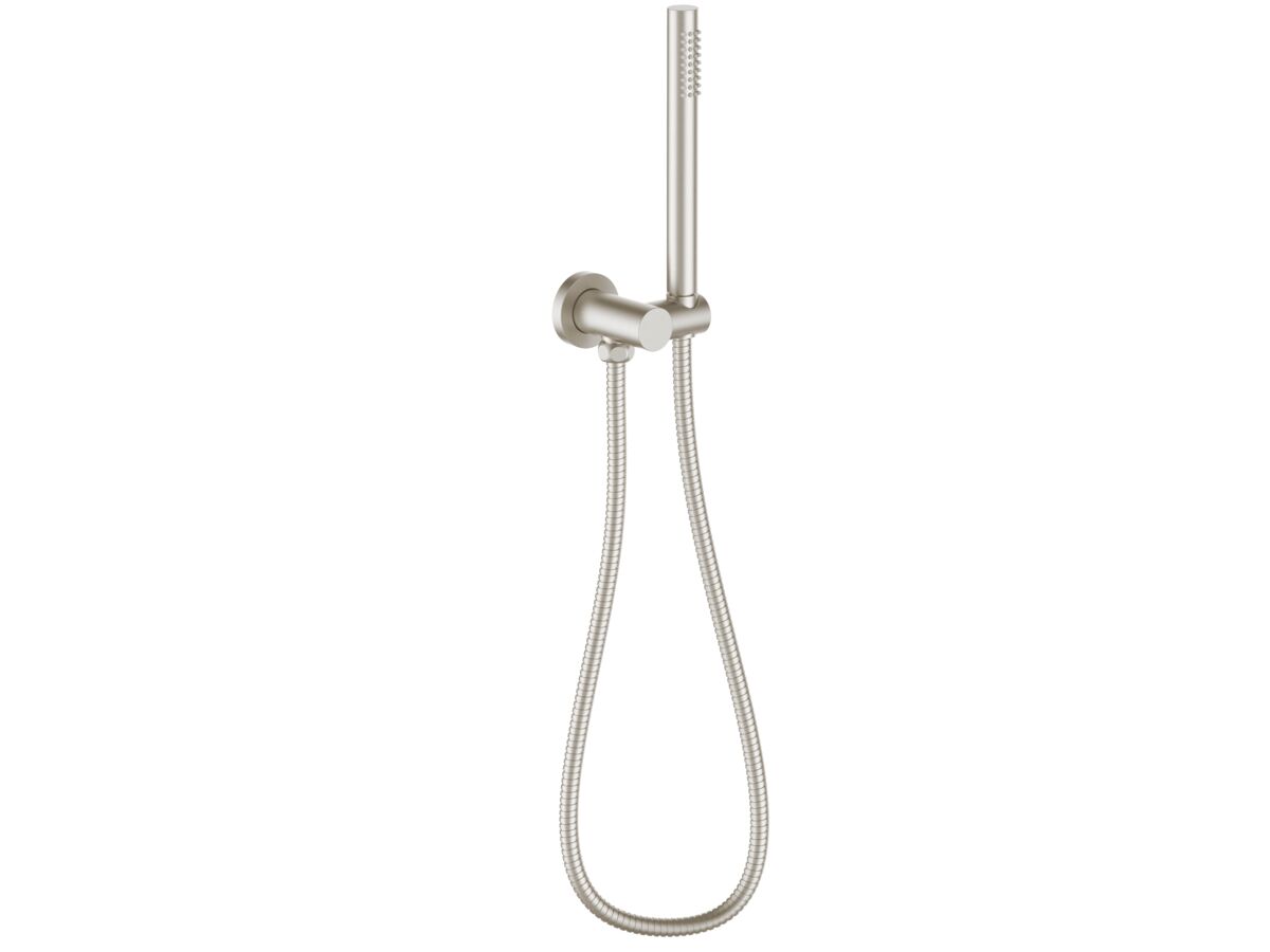reece Milli Meld Microphone Handshower with Water Inlet Swivel Wall Bracket Brushed Nickel (4 Star)