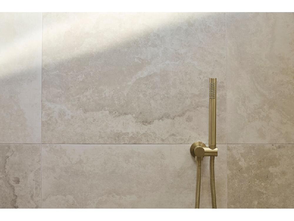 Reece Milli Meld Microphone Handshower With Water Inlet Swivel Wall Bracket Brushed Gold (4 Star)
