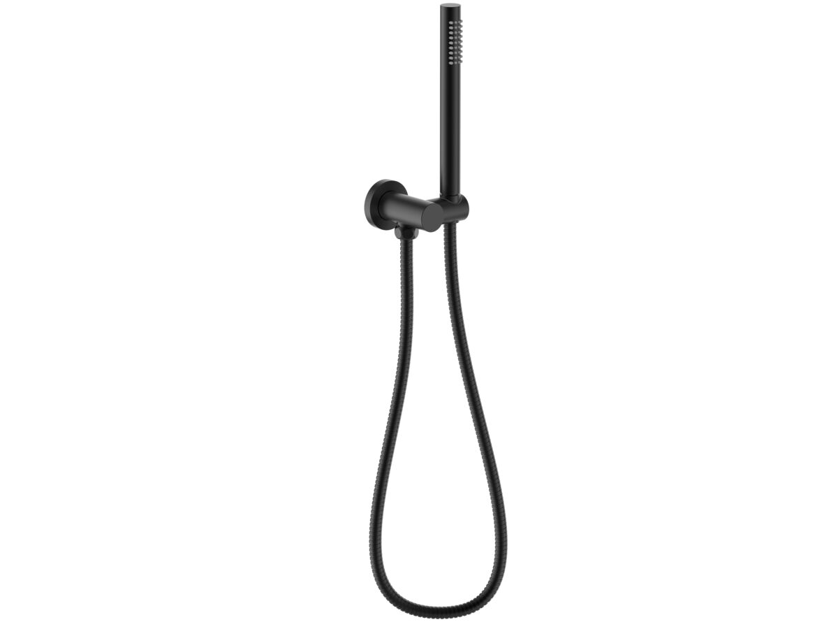 reece Milli Meld Microphone Handshower with Water Inlet Swivel Wall Bracket Matte Black (4 Star)