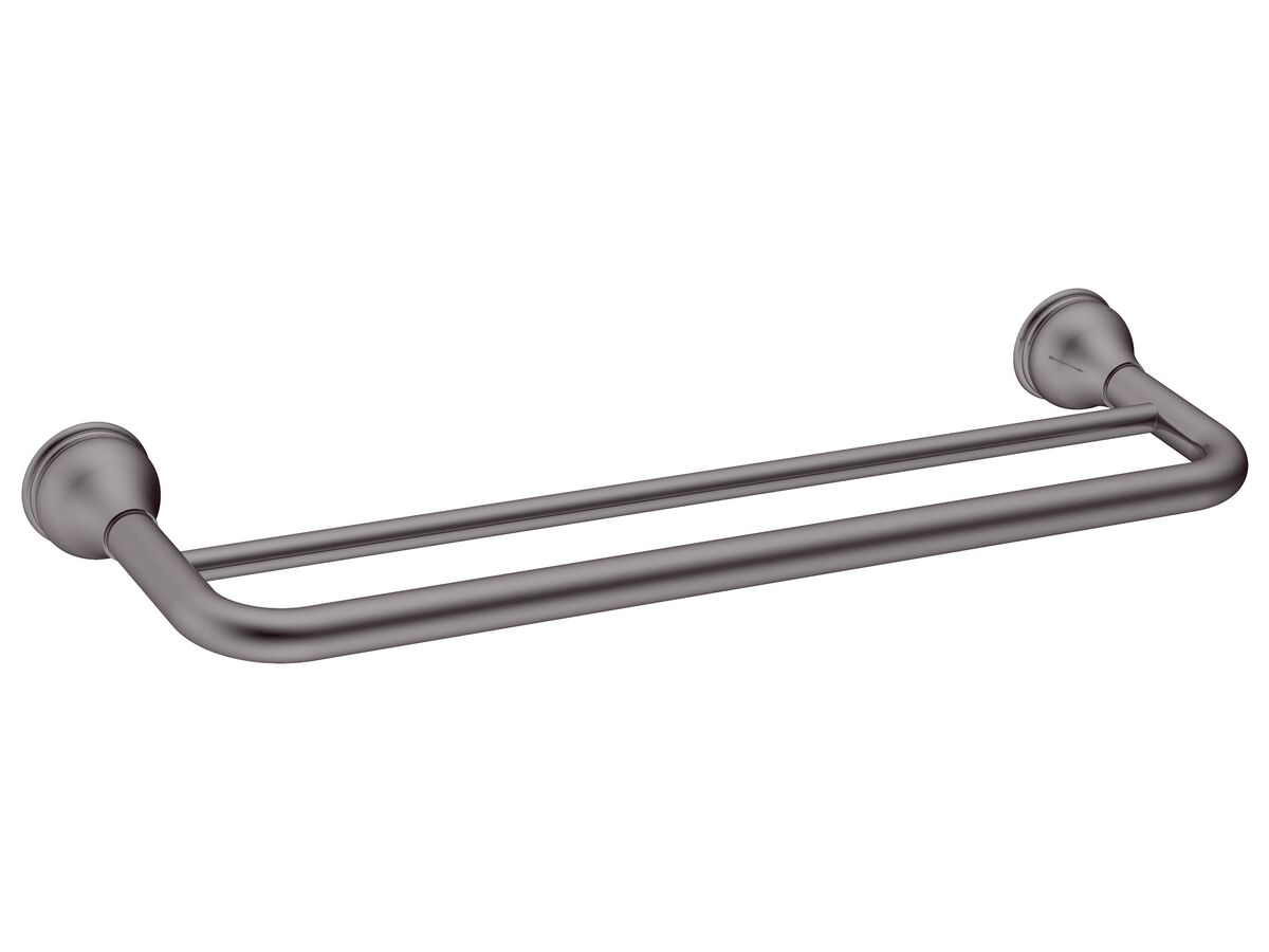 reece Milli Monument Edit Double Towel Rail 750mm Brushed Gunmetal