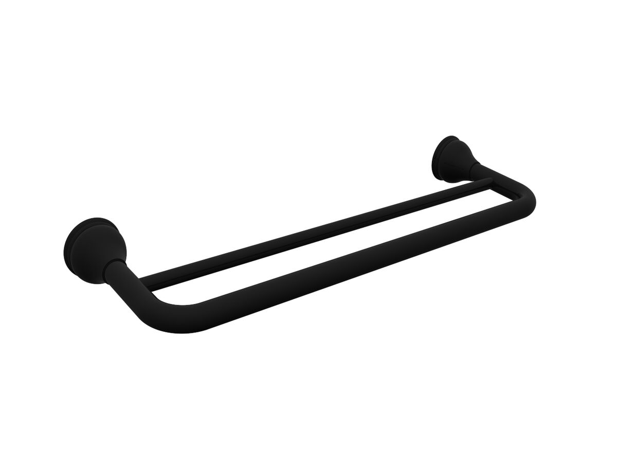 reece Milli Monument Edit Double Towel Rail 750mm Matte Black