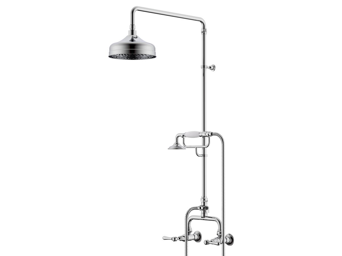 reece Milli Monument Edit Exposed Twin Telephone Shower Set Lever Handles Chrome (3 Star)