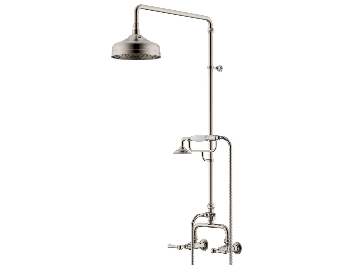 reece Milli Monument Edit Exposed Twin Telephone Shower Set Lever Handles Brushed Nickel (3 Star)