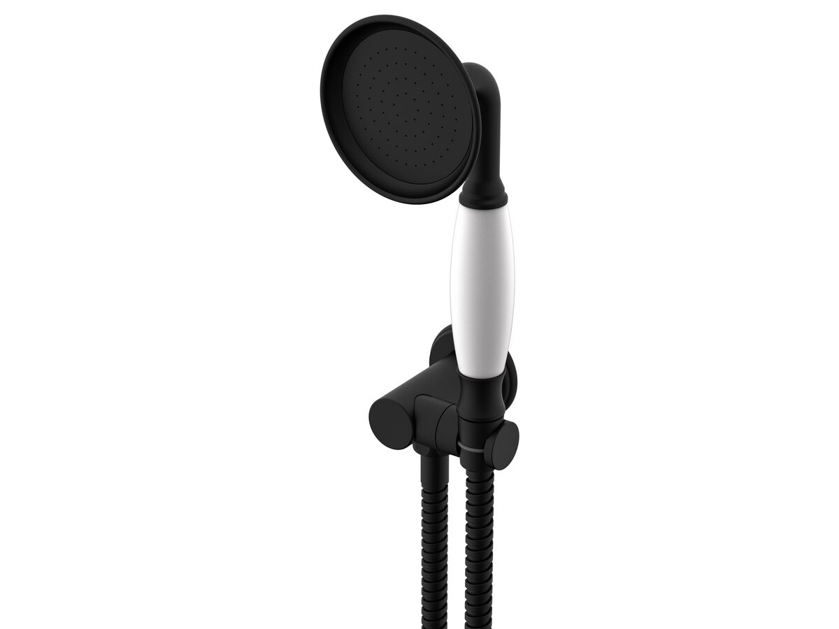 reece Milli Monument Handshower with Swivel Water Inlet Wall Bracket Matte Black (3 Star)