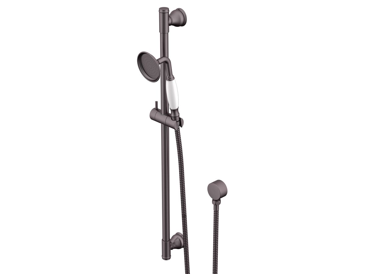 reece Milli Monument Single Rail Shower with Separate Water Inlet Brushed Gunmetal (3 Star)