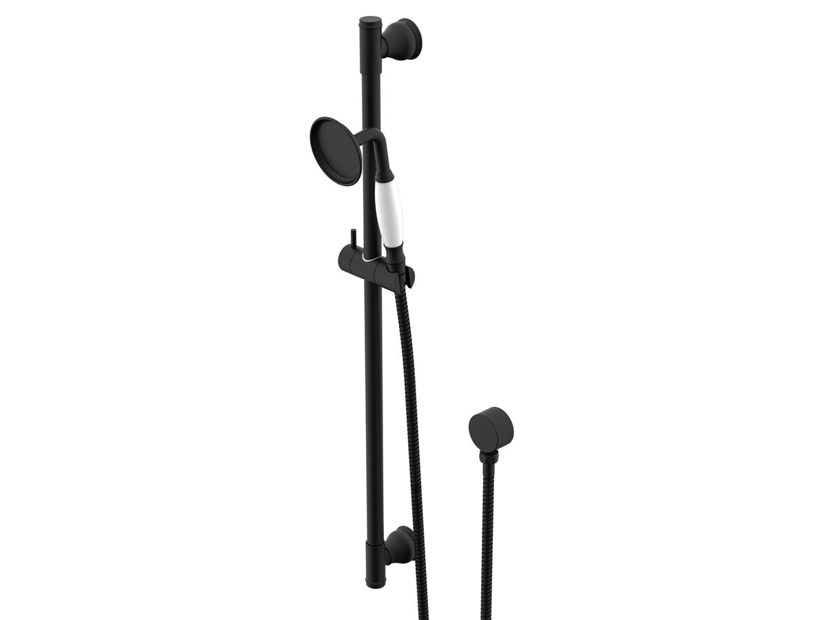 reece Milli Monument Single Rail Shower with Separate Water Inlet Matte Black (3 Star)