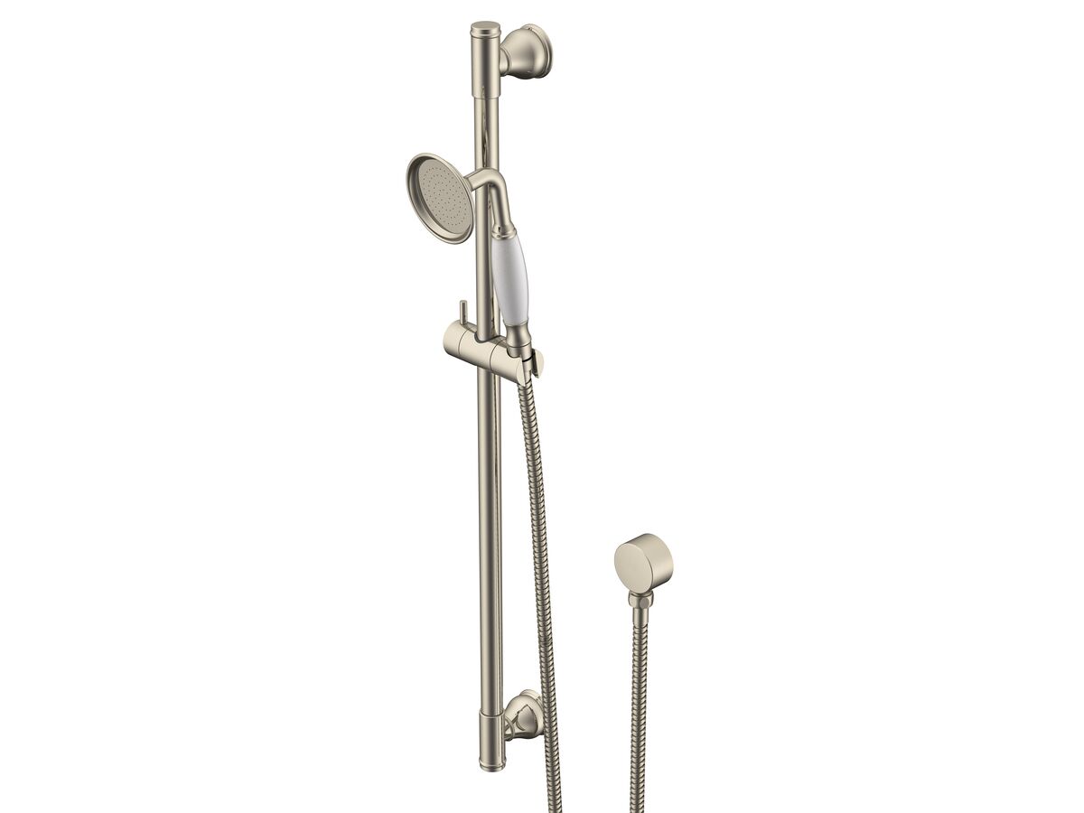 reece Milli Monument Single Rail Shower with Separate Water Inlet Brushed Nickel (3 Star)