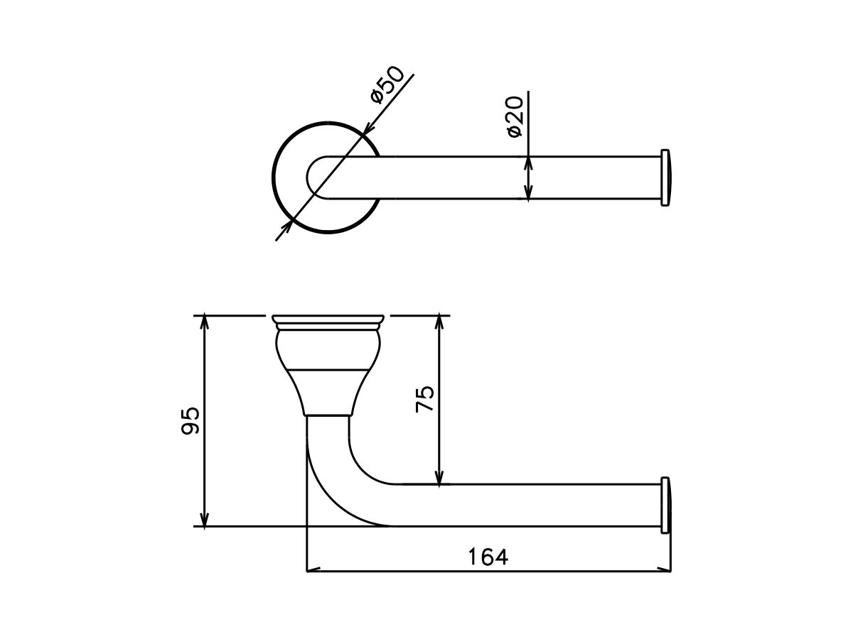 Reece Milli Monument Toilet Roll Holder Brushed Nickel