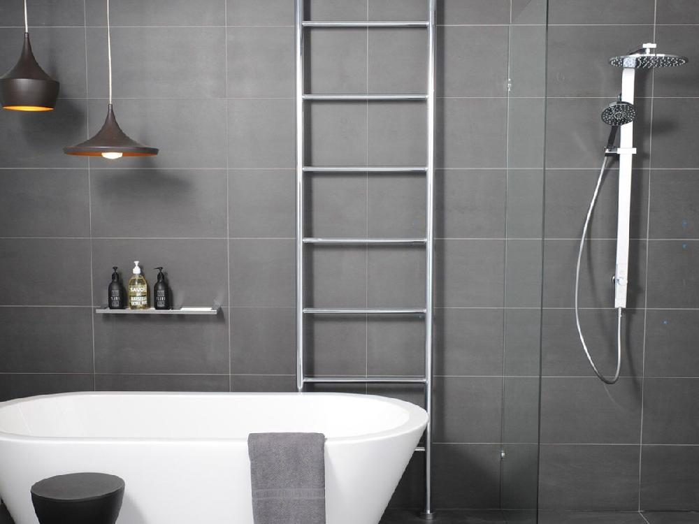 Reece Milli Mood Edit Heated Towel Rail Floor To Ceiling (Hardwired Floor Cable Entry) 550mm Chrome