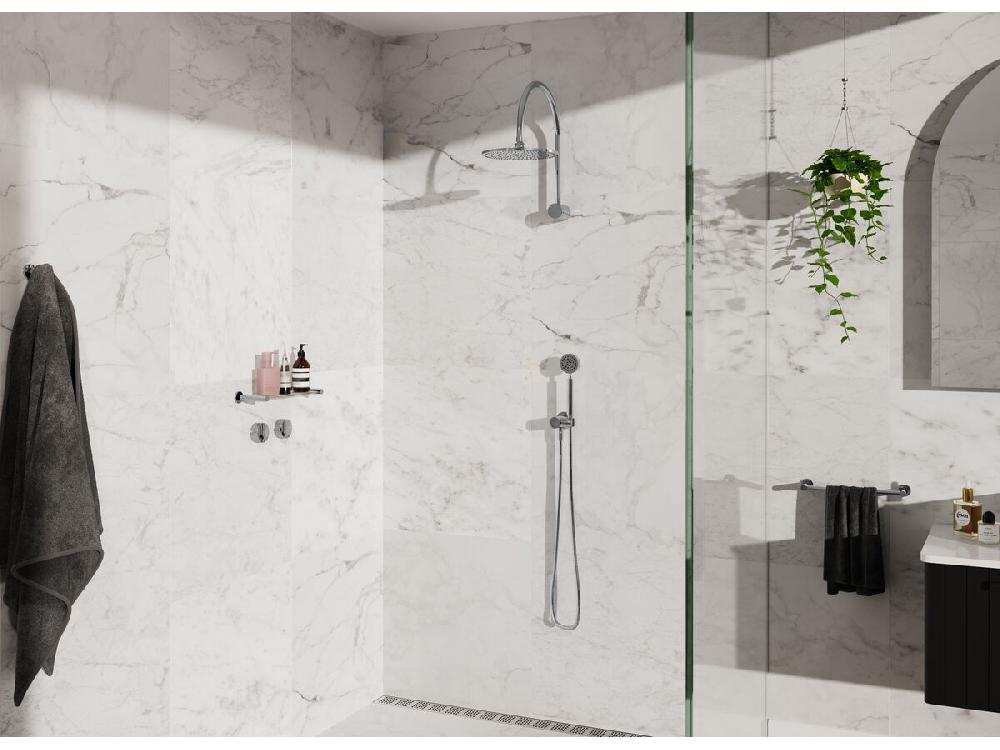 Reece Milli Mood Edit Hi-Rise Shower Curved With 250mm Shower Head Chrome (3 Star)