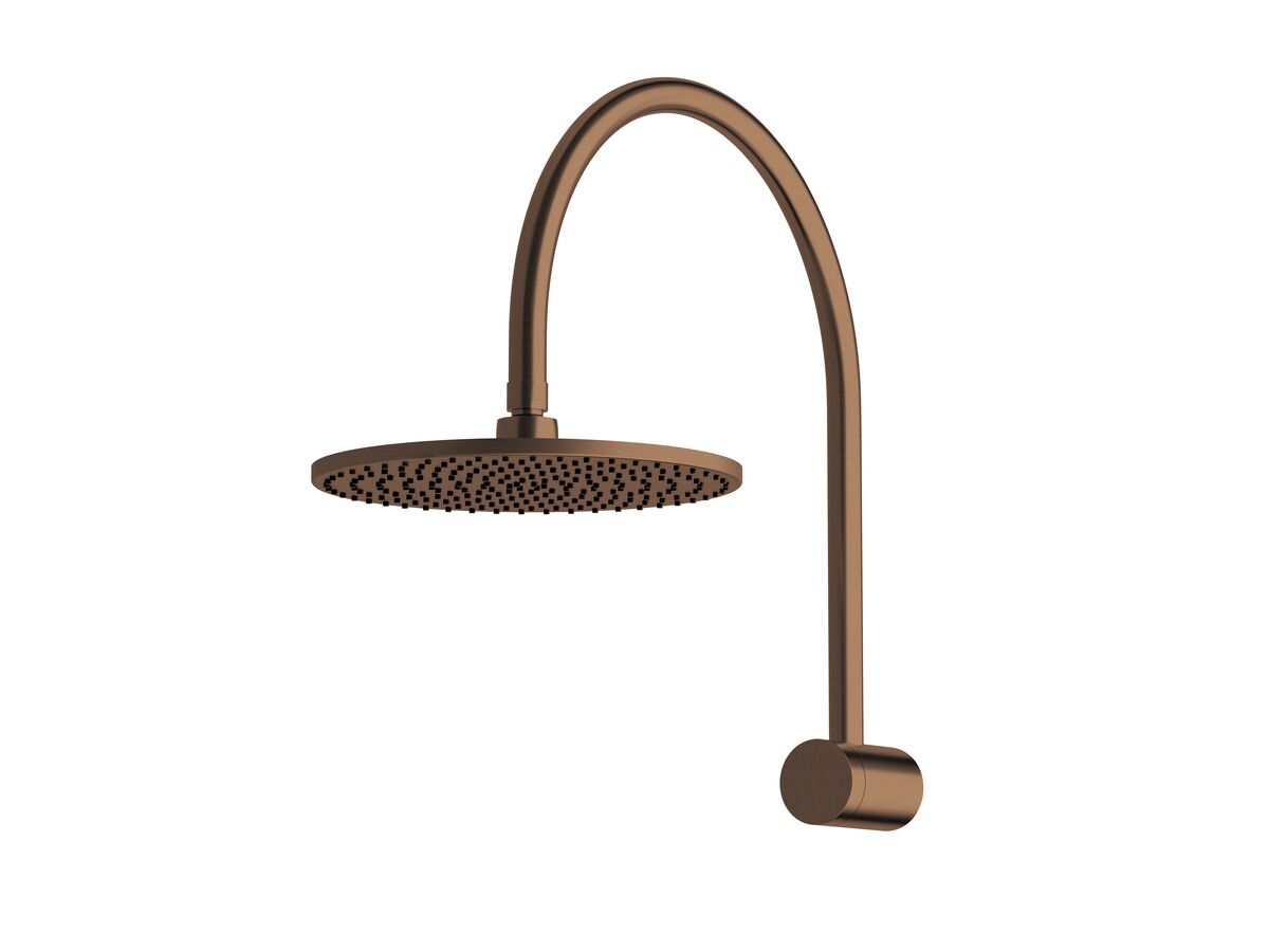 reece Milli Mood Edit Hi-Rise Shower Curved with 250mm Shower Head PVD Brushed Bronze (3 Star)