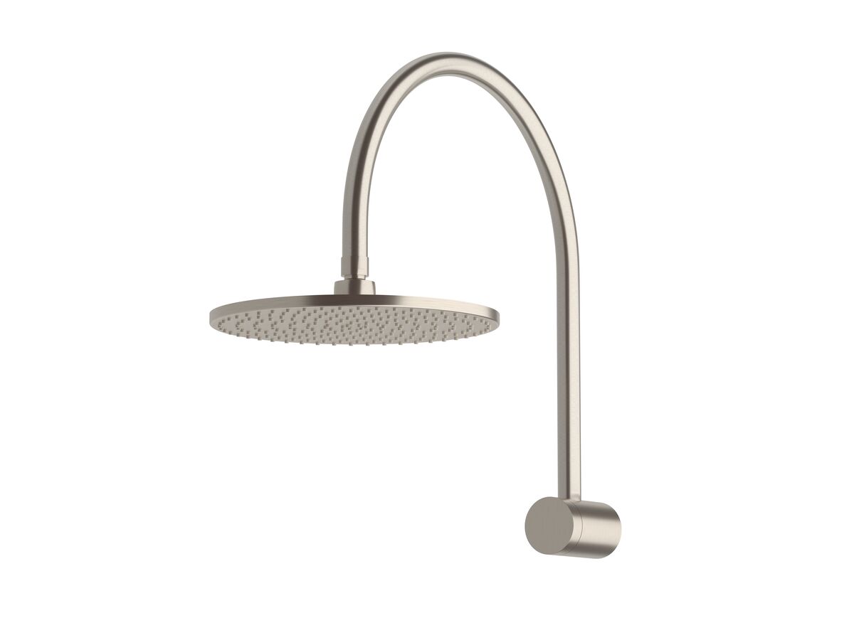 reece Milli Mood Edit Hi-Rise Shower Curved with 250mm Shower Head PVD Brushed Nickel (3 Star)