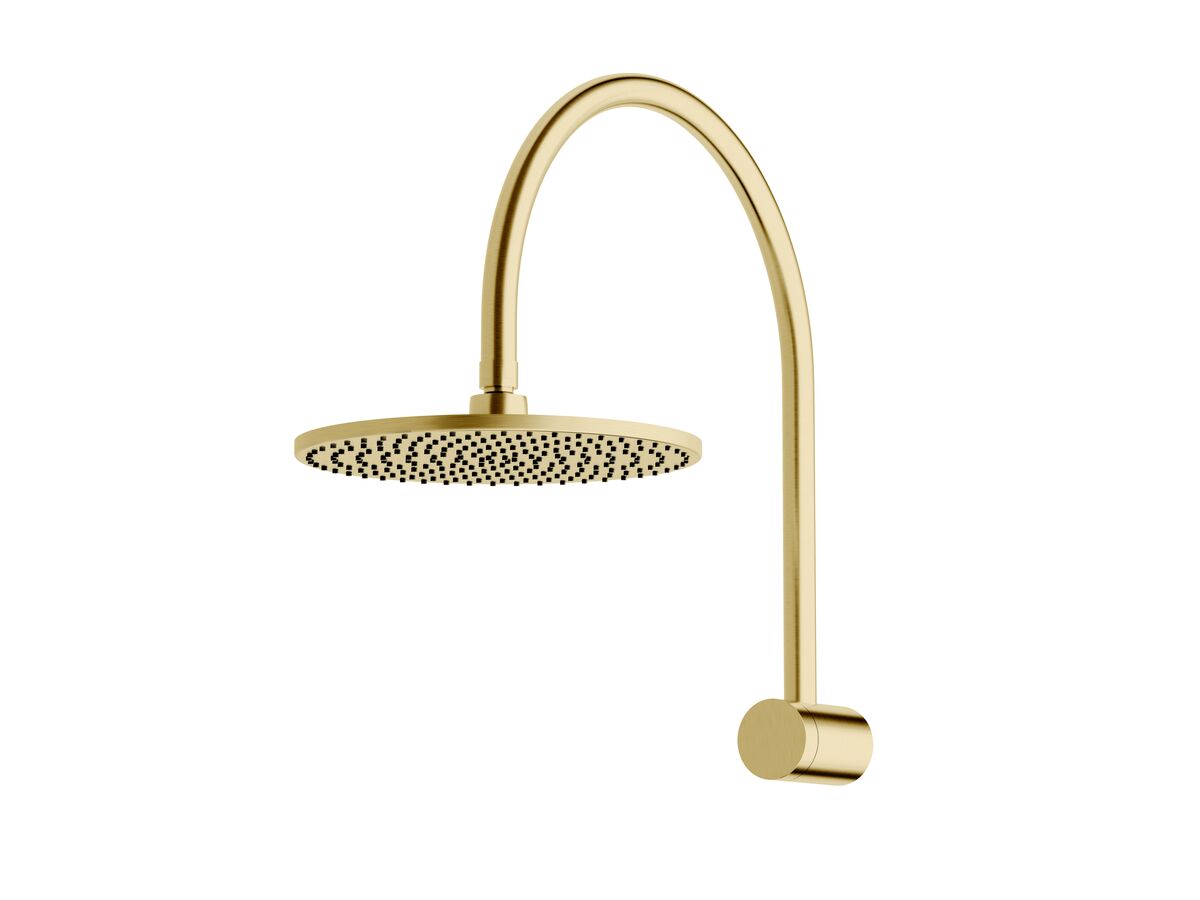 reece Milli Mood Edit Hi-Rise Shower Curved with 250mm Shower Head PVD Brushed Gold (3 Star)