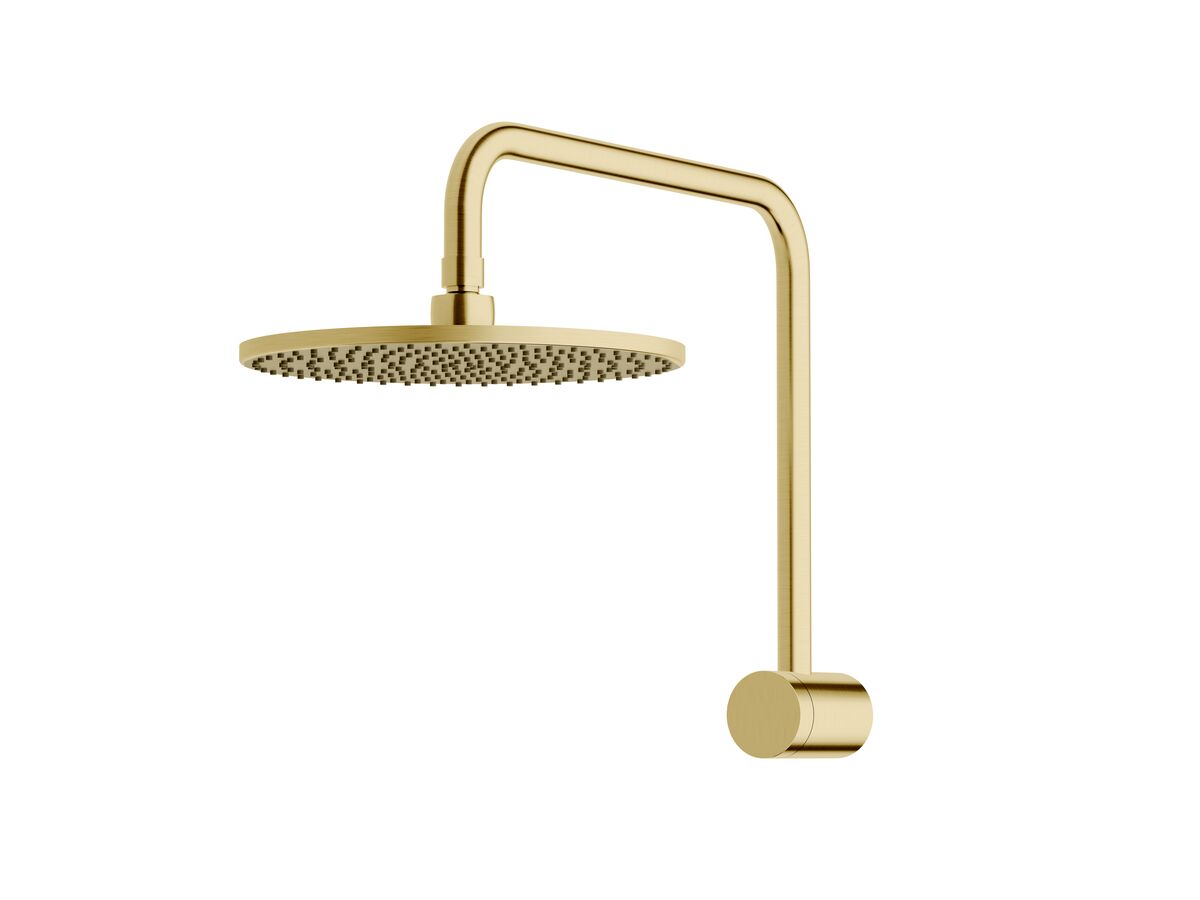 reece Milli Mood Edit Hi-Rise Shower Square with 250mm Shower Head PVD Brushed Gold (3 Star)