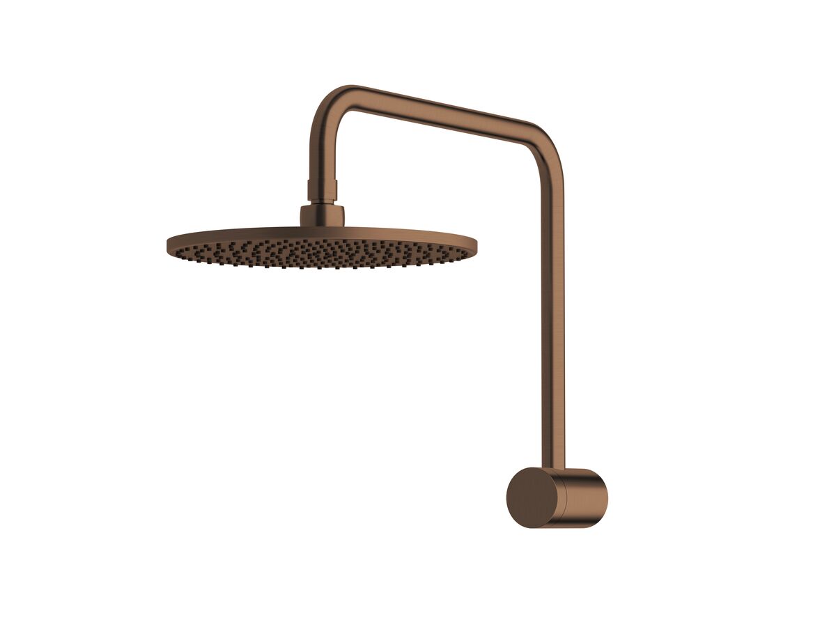 reece Milli Mood Edit Hi-Rise Shower Square with 250mm Shower Head PVD Brushed Bronze (3 Star)