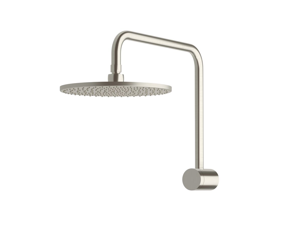 reece Milli Mood Edit Hi-Rise Shower Square with 250mm Shower Head PVD Brushed Nickel (3 Star)