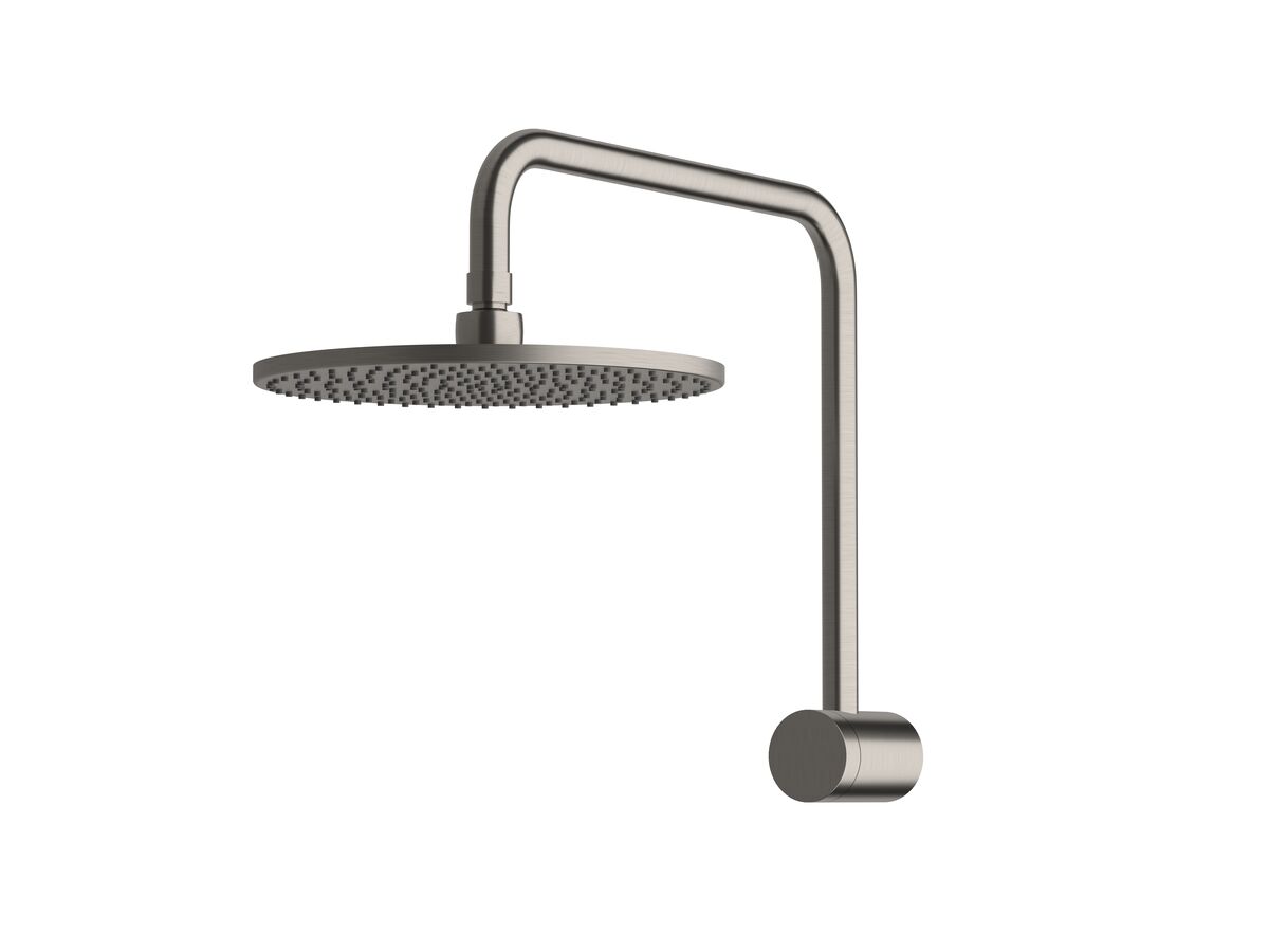 reece Milli Mood Edit Hi-Rise Shower Square with 250mm Shower Head PVD Brushed Gunmetal (3 Star)