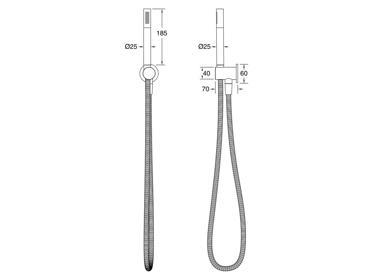 Reece Milli Mood Edit Microphone Handshower With Fixed Bracket PVD Brushed Nickel (3 Star)