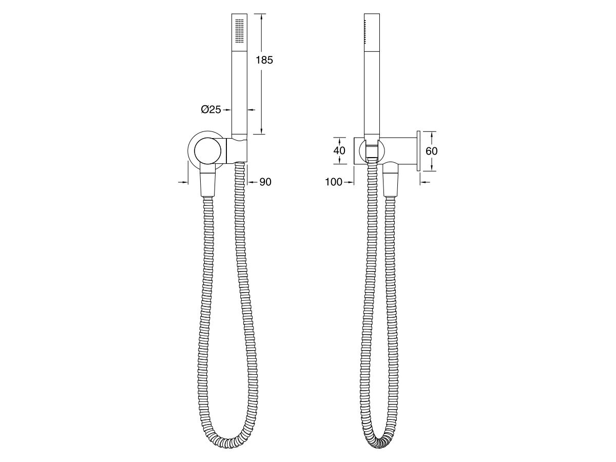 Reece Milli Mood Edit Microphone Handshower With Swivel Water Inlet Wall Bracket Chrome (3 Star)