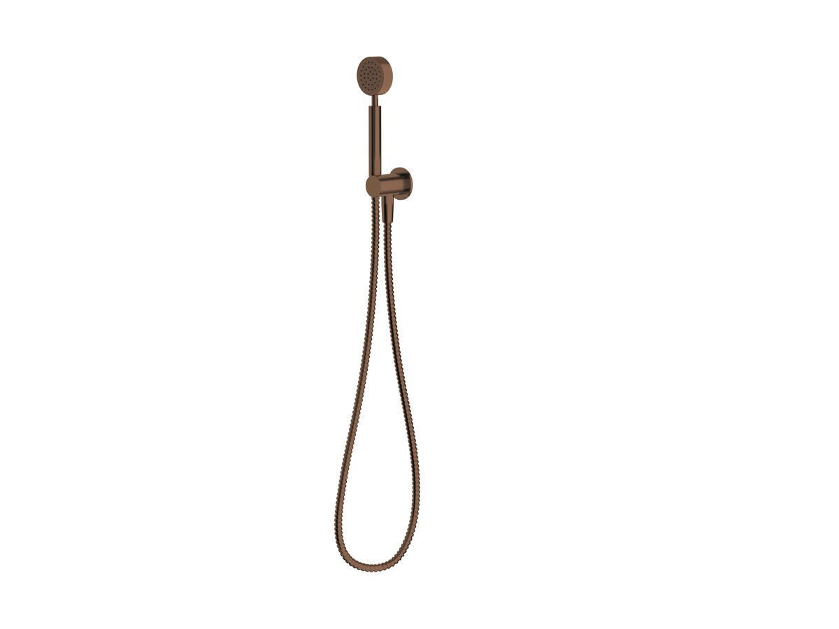reece Milli Mood Edit Round Handshower with Fixed Bracket PVD Brushed Bronze (3 Star)