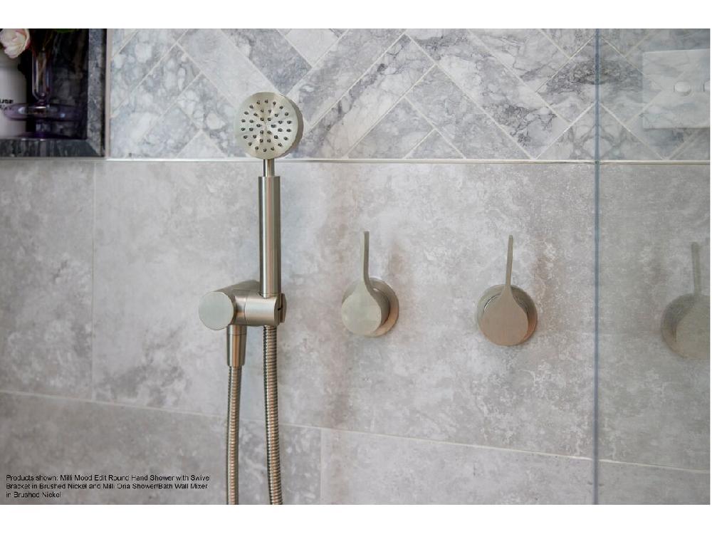 Reece Milli Mood Edit Round Handshower With Swivel Bracket PVD Matte Black (3 Star)