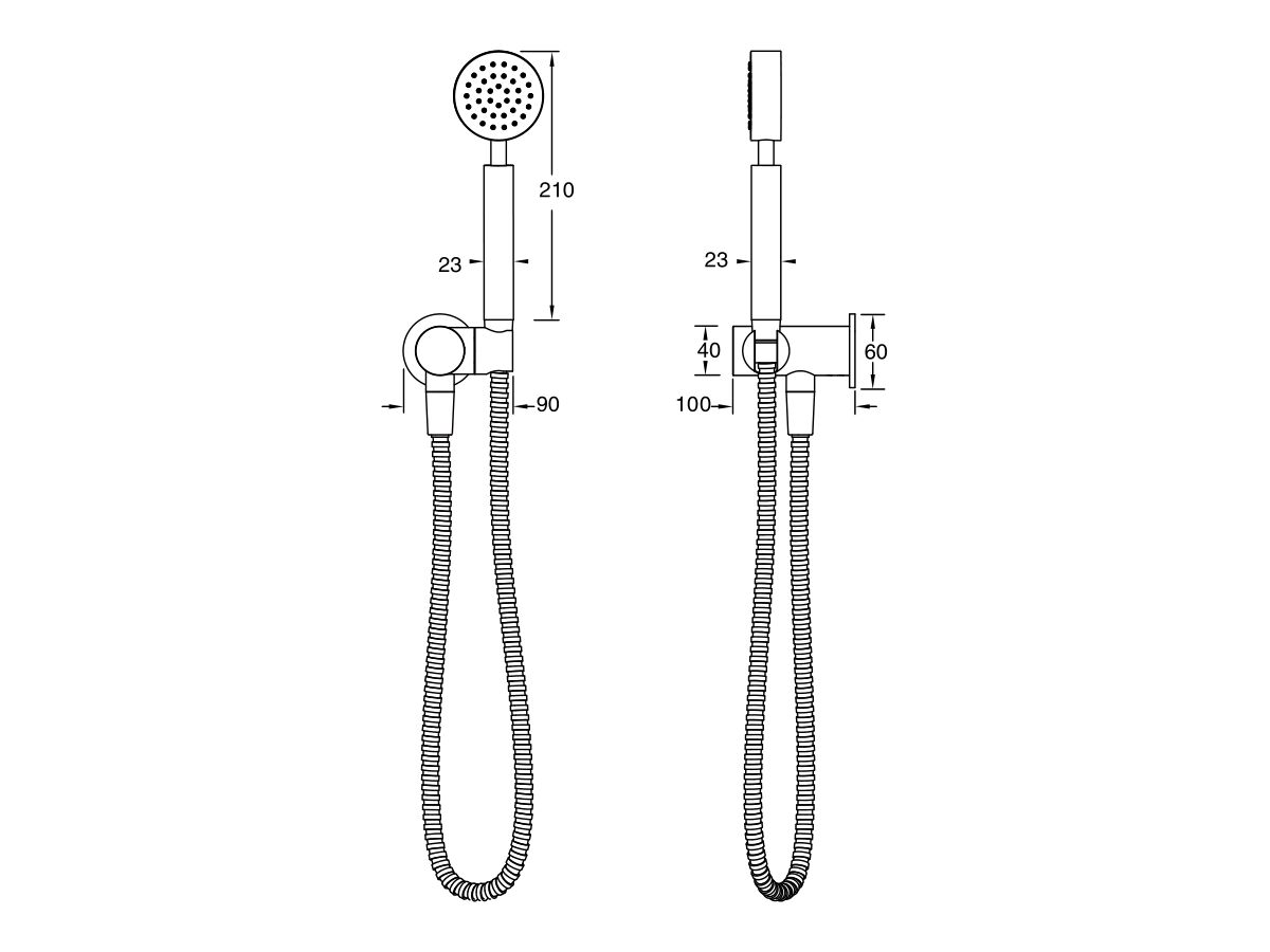 Reece Milli Mood Edit Round Handshower With Swivel Bracket PVD Matte Black (3 Star)