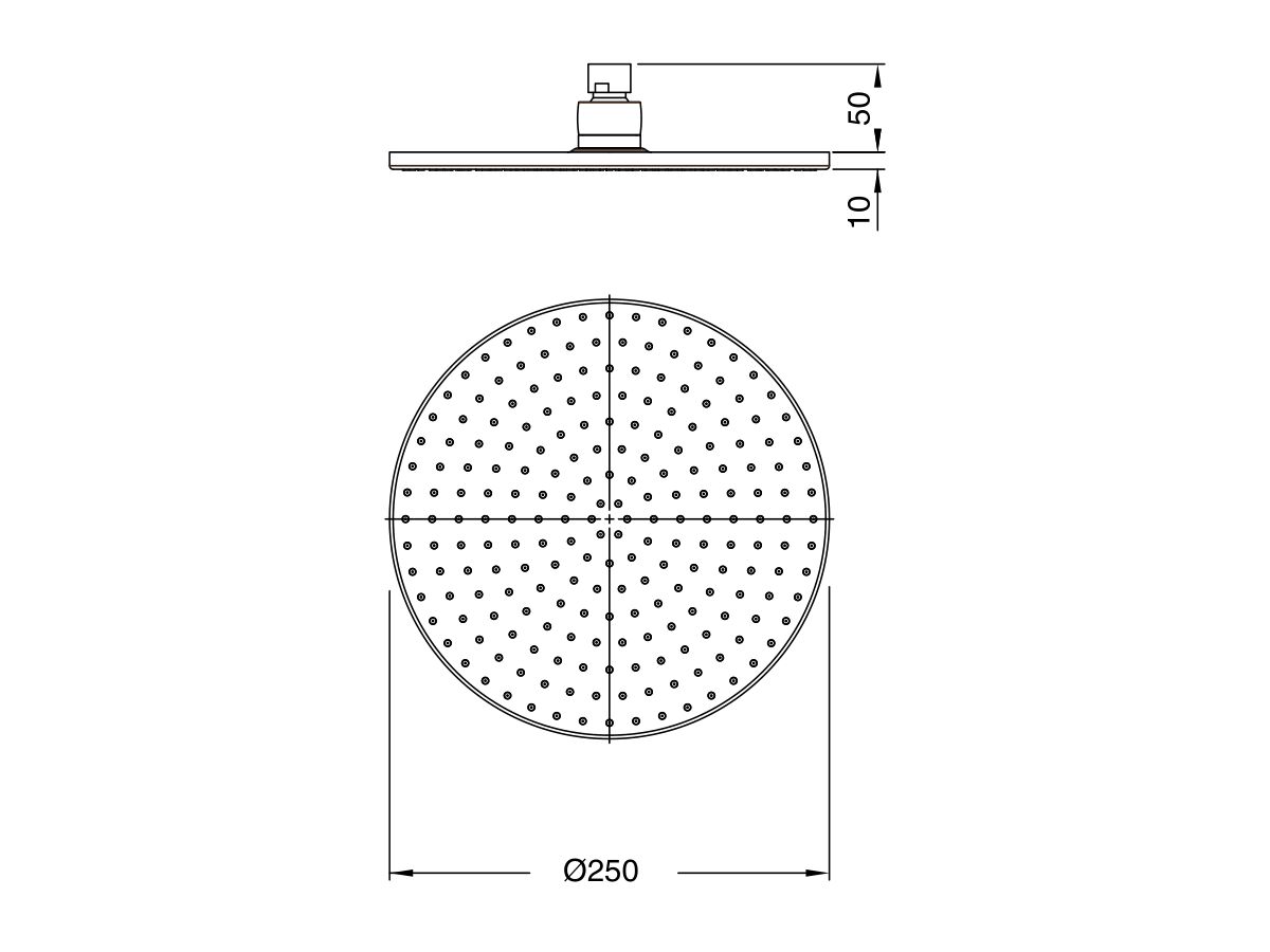Reece Milli Mood Edit Shower Head 250mm PVD Brushed Gold (3 Star)