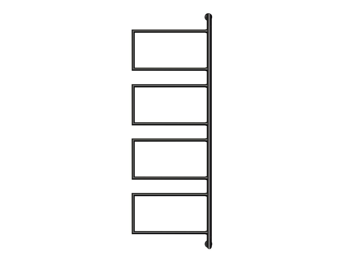 reece Milli Mood Edit Swivel Heated Towel Rail 400 x 1235mm Matte Black