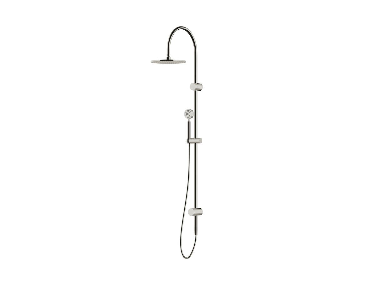 reece Milli Mood Edit Twin Rail Shower 250mm Curved with Top or Bottom Rail Water Inlet Chrome (3 Star)