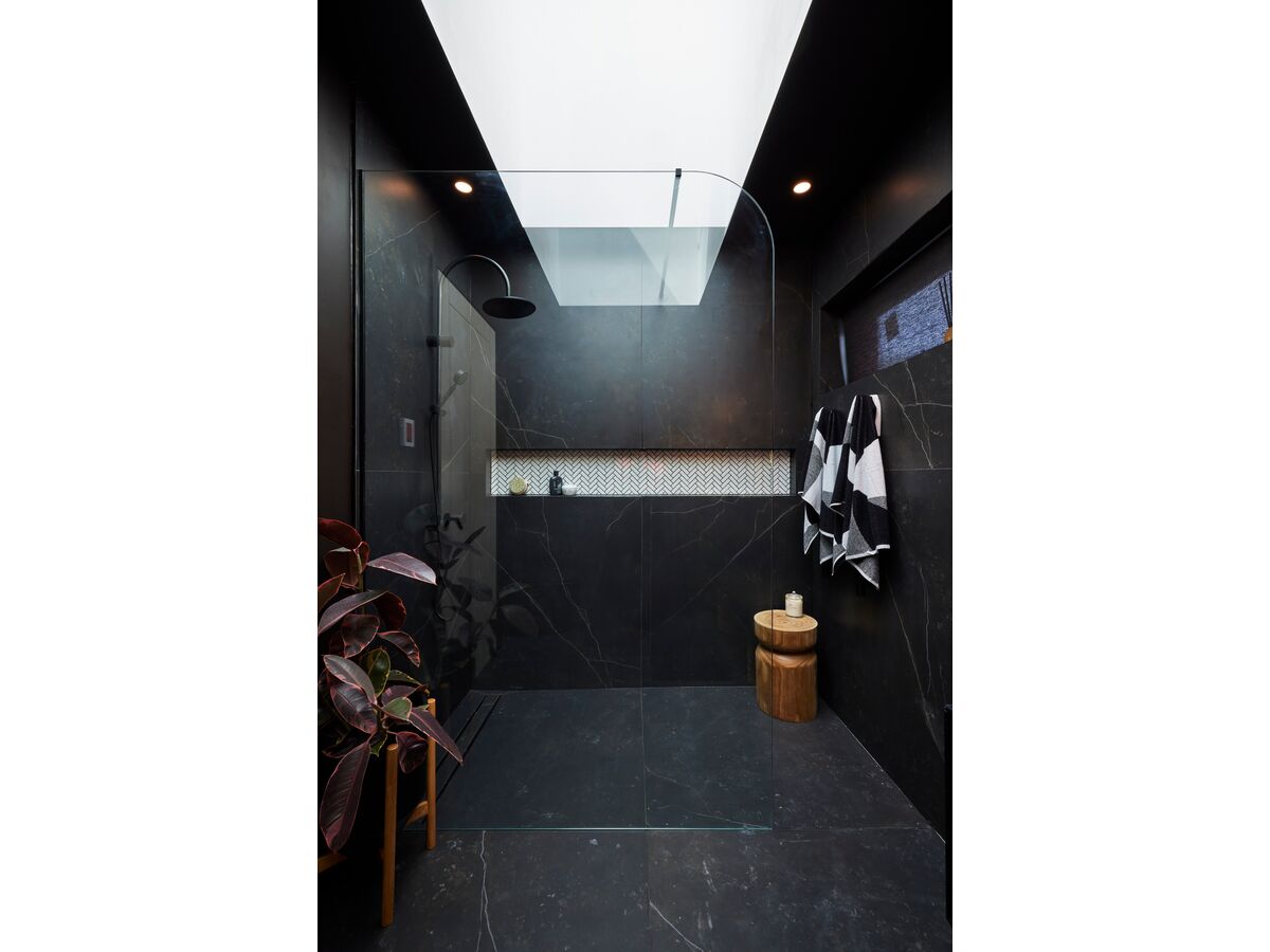 Reece Milli Mood Edit Twin Rail Shower Curved PVD Matte Black (3 Star)