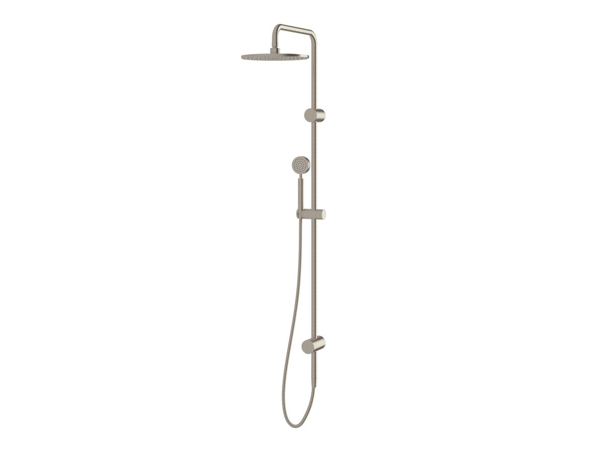 reece Milli Mood Edit Twin Rail Shower PVD Brushed Nickel (3 Star)