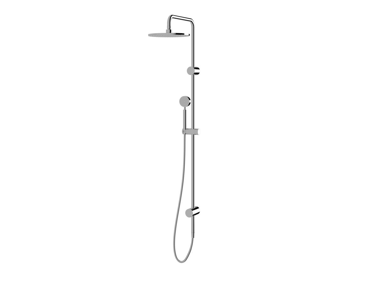 reece Milli Mood Edit Twin Rail Shower with Top Rail Water Inlet Chrome (3 Star)
