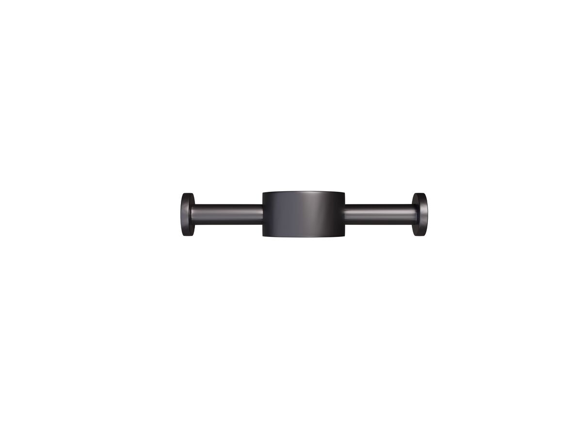 reece Milli Mood Edit Vertical Heated Towel Rail Robe Hook PVD Brushed Gunmetal