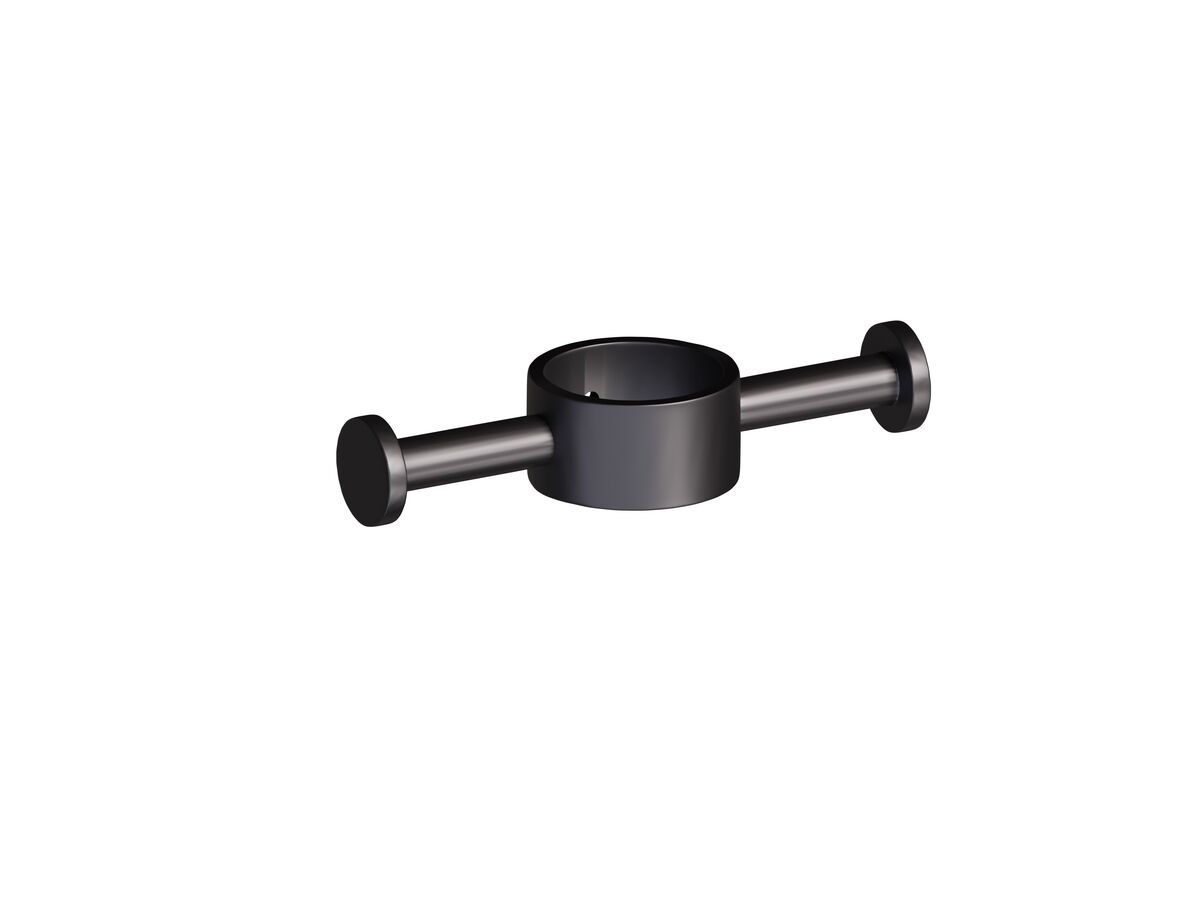 Reece Milli Mood Edit Vertical Heated Towel Rail Robe Hook PVD Brushed Gunmetal
