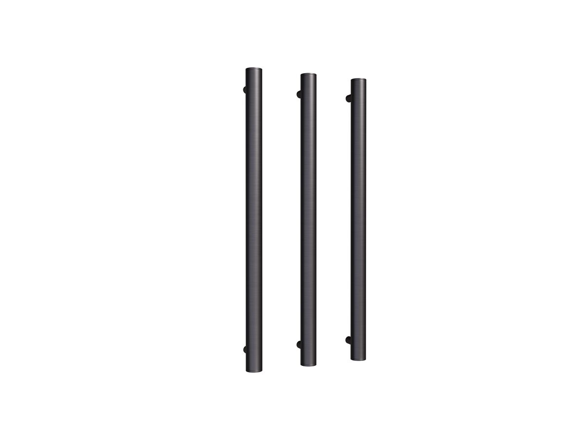 Reece Milli Mood Edit Vertical Triple Heated Towel Rail 900 X 38mm PVD Brushed Gunmetal