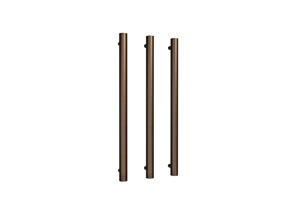 Reece Milli Mood Edit Vertical Triple Heated Towel Rail 900 X 38mm PVD Brushed Bronze