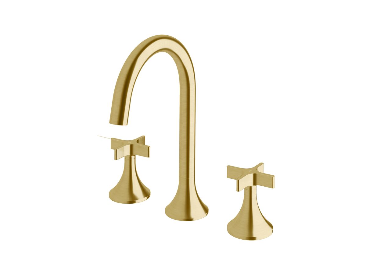 reece Milli Oria Cross Basin Set PVD Brushed Gold (5 Star)