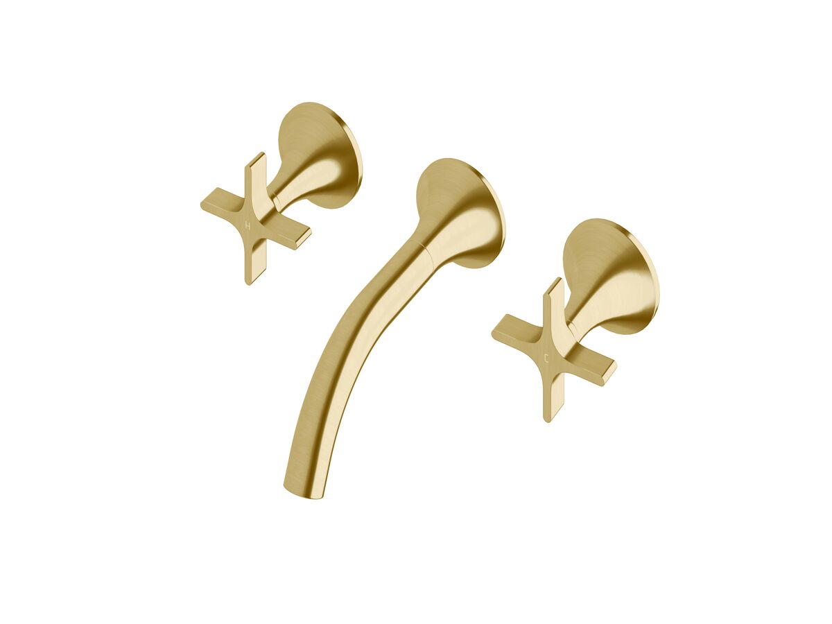 reece Milli Oria Cross Wall Bath Set 165 PVD Brushed Gold (5 Star)