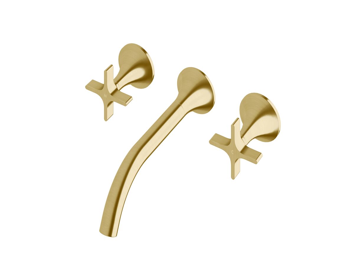 reece Milli Oria Cross Wall Bath Set 215 PVD Brushed Gold (5 Star)