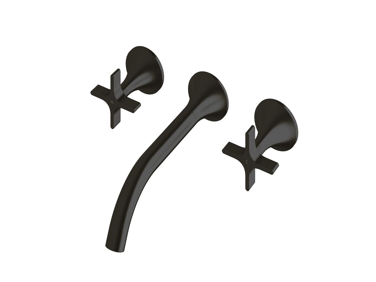 reece Milli Oria Cross Wall Bath Set 215 PVD Matte Black (5 Star)