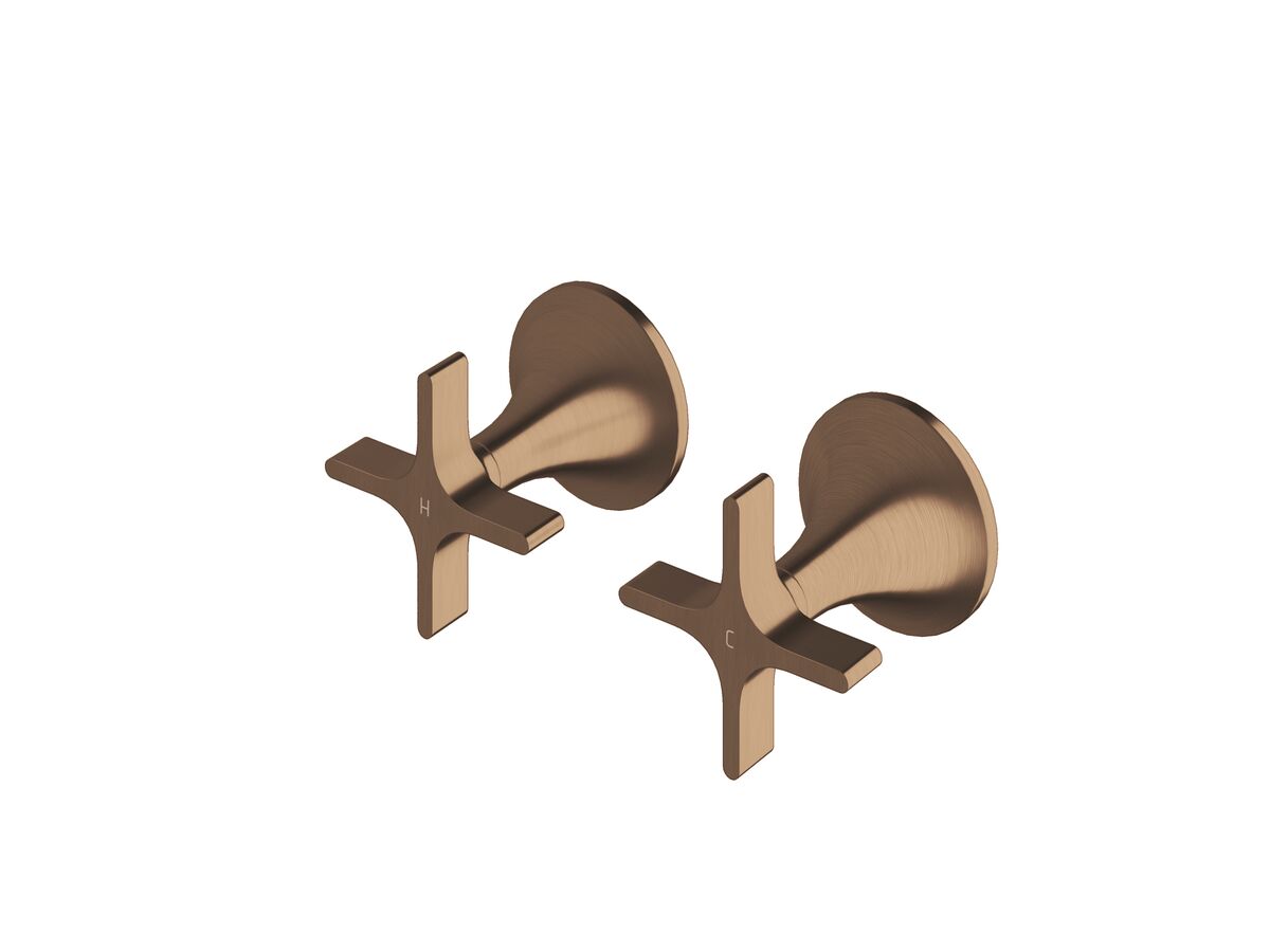 Reece Milli Oria Cross Wall Top Assembly PVD Brushed Bronze