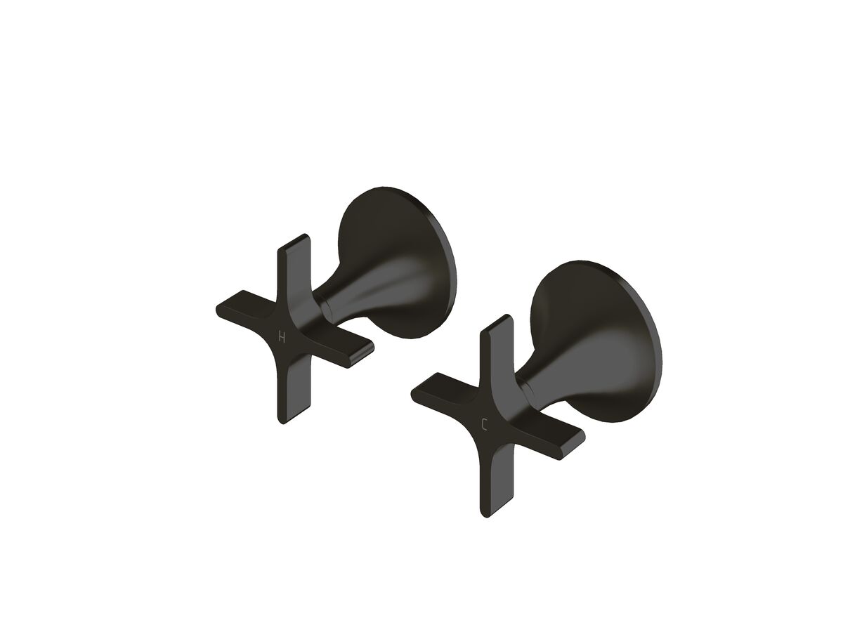 reece Milli Oria Cross Wall Top Assembly PVD Matte Black