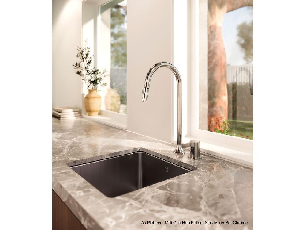 Reece Milli Oria Pull Out Hob Sink Mixer Set PVD Brushed Nickel (5 Star) Lead Free