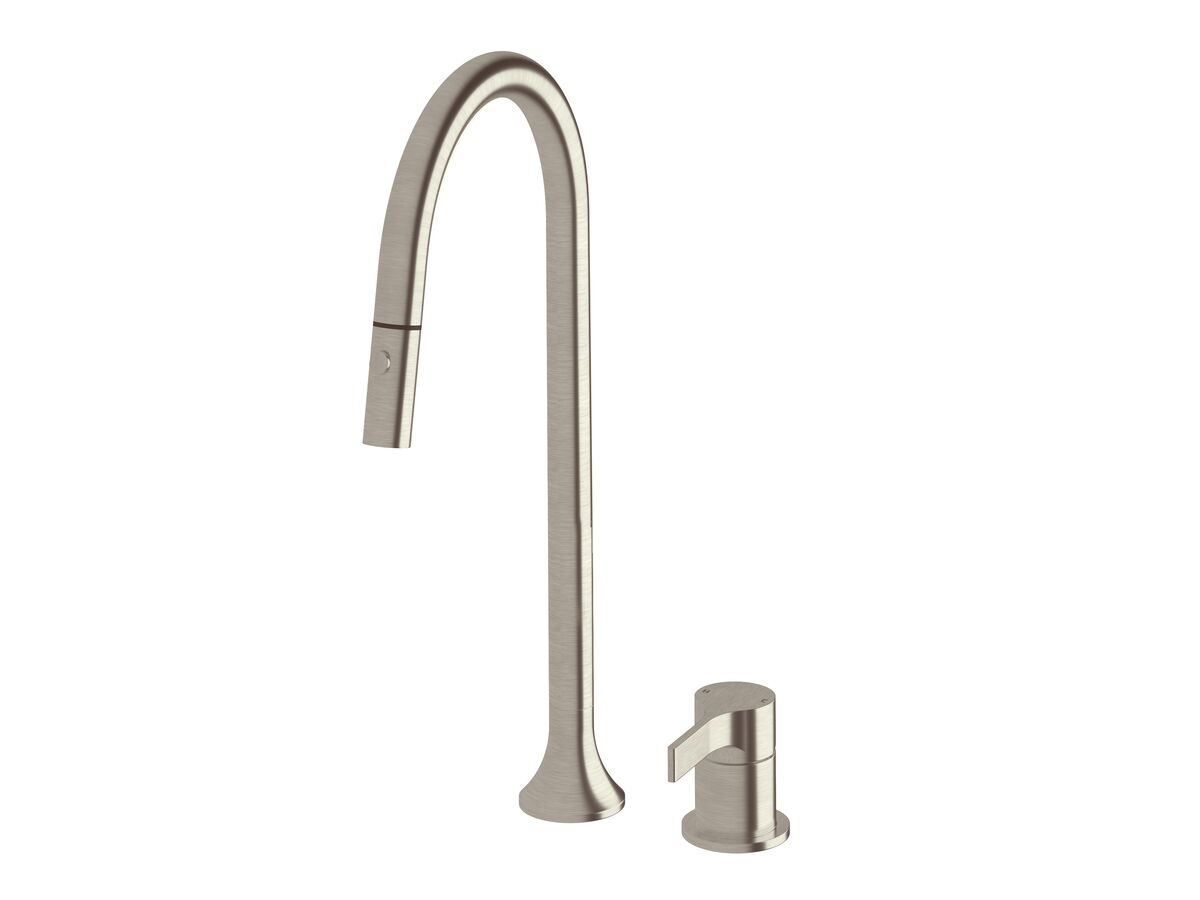 reece Milli Oria Pull Out Hob Sink Mixer Set PVD Brushed Nickel (5 Star) Lead Free