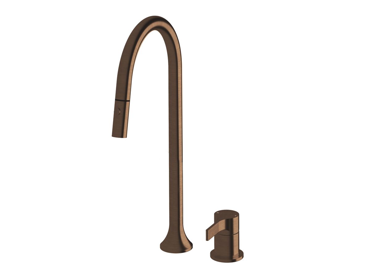 reece Milli Oria Pull Out Hob Sink Mixer Set PVD Brushed Bronze (5 Star) Lead Free