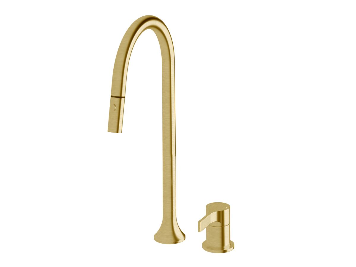 reece Milli Oria Pull Out Hob Sink Mixer Set PVD Brushed Gold (5 Star) Lead Free
