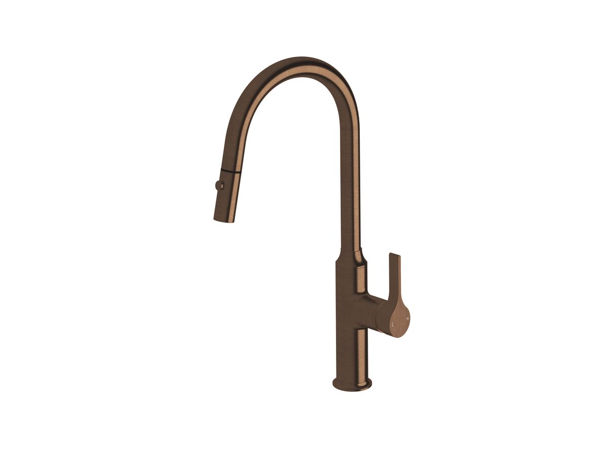 reece Milli Oria Sink Mixer Pull Out Spray PVD Brushed Bronze (5 Star) Lead Free
